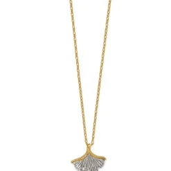 Brighton Everbloom Ginkgo Small Necklace Silver-Gold Discount