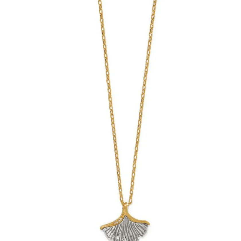 Brighton Everbloom Ginkgo Small Necklace Silver-Gold Discount