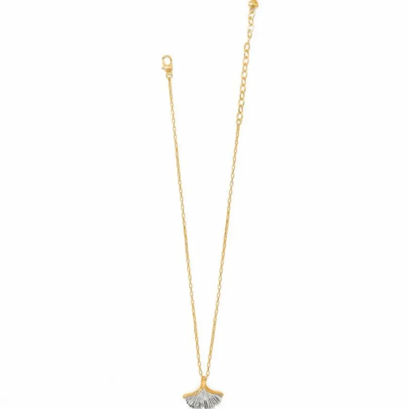Brighton Everbloom Ginkgo Small Necklace Silver-Gold Discount