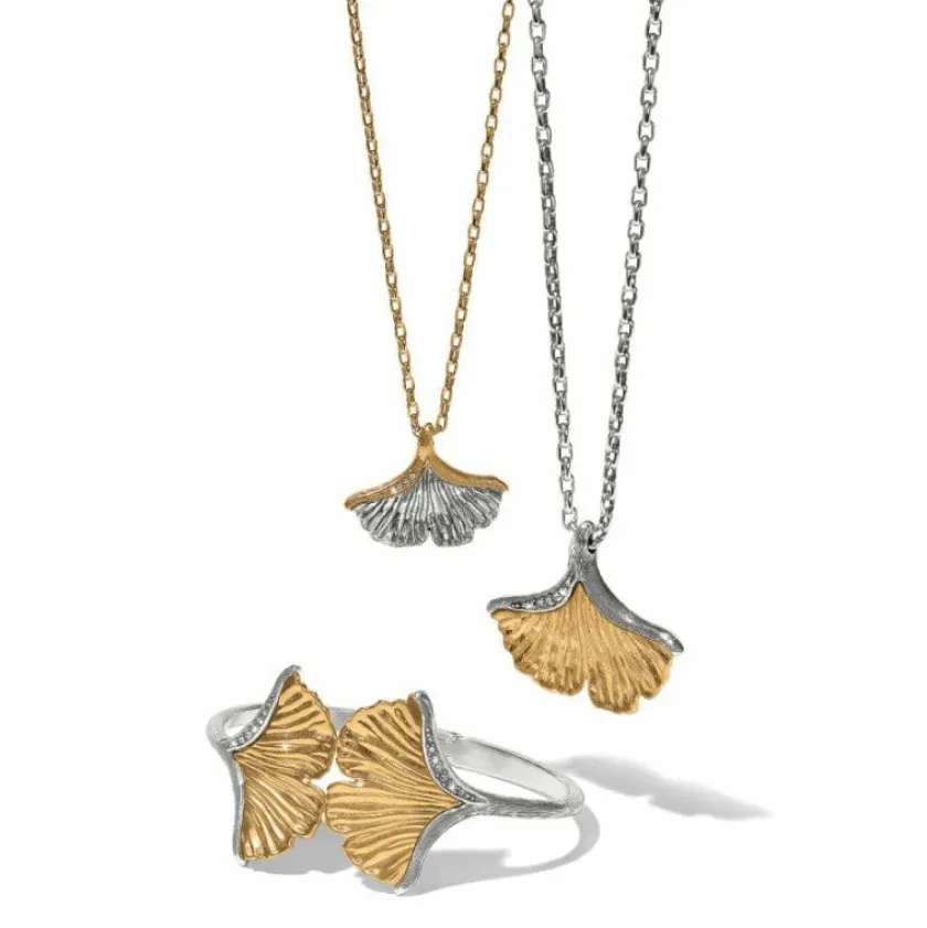 Brighton Everbloom Ginkgo Small Necklace Silver-Gold Discount