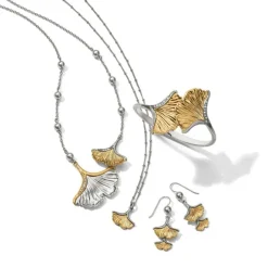 Brighton Everbloom Ginko Pearl French Wire Earrings Silver-Gold Sale