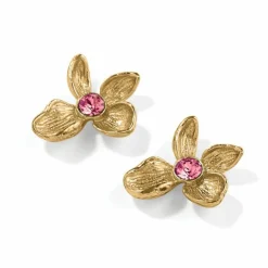Brighton Everbloom Jardin Golden Post Earrings Gold-Pink Online