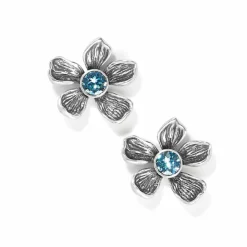 Brighton Everbloom Jardin Post Earrings Silver-Blue Best
