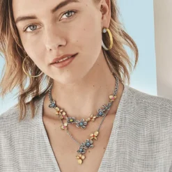 Brighton Everbloom Jardin Y Necklace Silver-Gold Hot