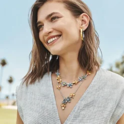 Brighton Everbloom Jardin Y Necklace Silver-Gold Hot