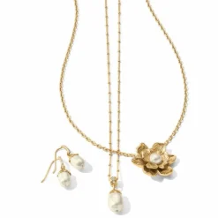 Brighton Everbloom Pearl Drop French Wire Earrings Outlet