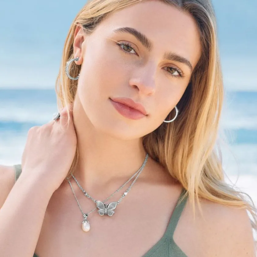 Brighton Everbloom Pearl Drop Necklace New