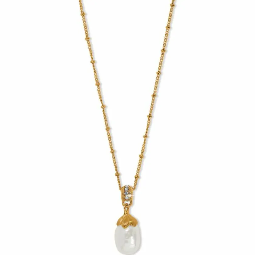 Brighton Everbloom Pearl Drop Necklace New
