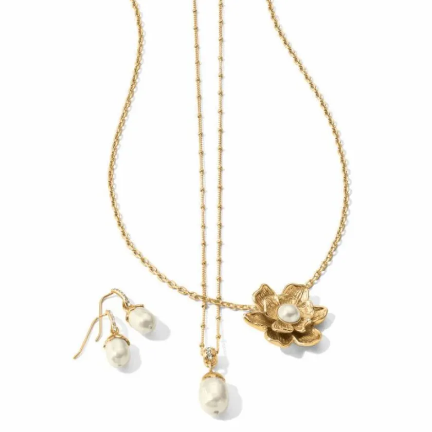 Brighton Everbloom Pearl Drop Necklace New