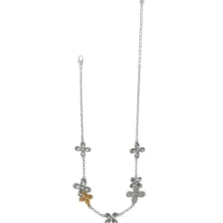 Brighton Everbloom Petals Two Tone Necklace Silver-Gold New