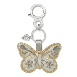 Brighton Everbloom Shimmer Handbag Fob Silver-Gold Clearance