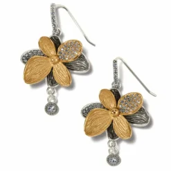 Brighton Everbloom Shine French Wire Earrings Silver-Gold New