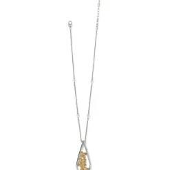 Brighton Everbloom Teardrop Necklace Silver-Gold Discount