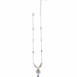 Brighton Everbloom Trellis Drop Necklace Silver-Multi Fashion