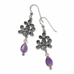 Brighton Everbloom Trellis French Wire Earrings Silver-Multi Hot