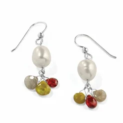 Brighton Eye Candy Pearl French Wire Earrings Silver-Pearl New