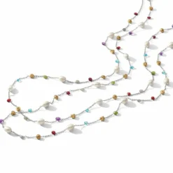 Brighton Eye Candy Pearl Long Necklace Silver-Pearl Sale