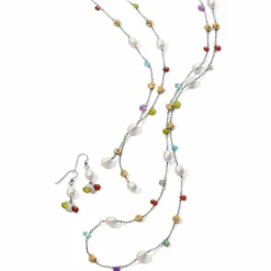 Brighton Eye Candy Pearl Short Necklace Silver-Pearl New