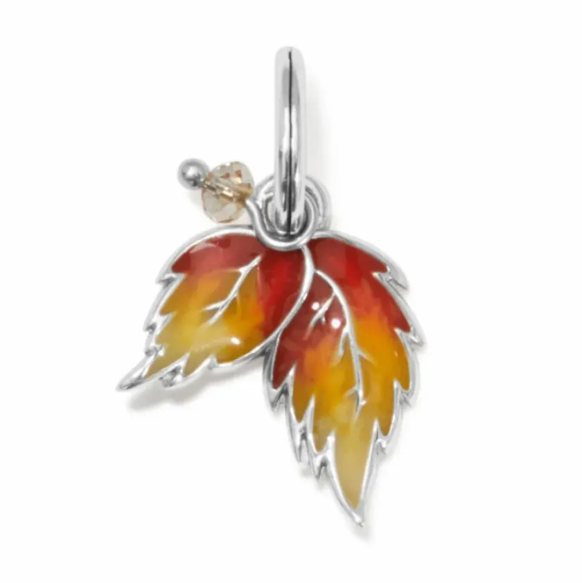 Brighton Fall Leaves Charm Silver-Yellow Online