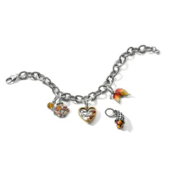 Brighton Fall Leaves Charm Silver-Yellow Online