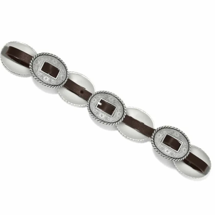 Brighton Fandango Concho Belt Brown New