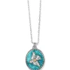 Brighton Fashionista Bird Pendant Necklace Silver-Blue Clearance