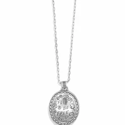 Brighton Fashionista Bird Pendant Necklace Silver-Blue Clearance