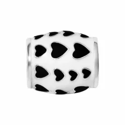 Brighton Fashionista Black Hearts Bead Silver-Multi Fashion