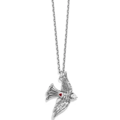 Brighton Fashionista Dove Pendant Necklace Silver Discount