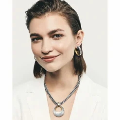 Brighton Ferrara Entrata Large Necklace Silver-Gold Best