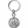 Brighton Ferrara Fleur De Lis Key Fob Silver Hot