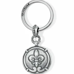 Brighton Ferrara Fleur De Lis Key Fob Silver Hot
