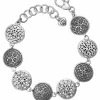 Brighton Ferrara Medallion Link Bracelet Silver Hot