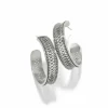 Brighton Ferrara Siena Large Hoop Earrings Silver Fashion