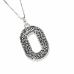 Brighton Ferrara Siena Oval Necklace Silver Best