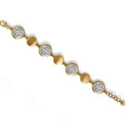 Brighton Ferrara Two Tone Luce Link Bracelet Silver-Gold Best