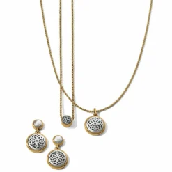 Brighton Ferrara Two Tone Luce Short Necklace Silver-Gold Hot