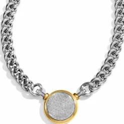 Brighton Ferrara Two Tone Necklace Silver-Gold Clearance