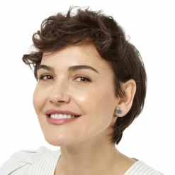 Brighton Ferrara Two Tone Post Earrings Silver-Gold Discount