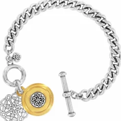 Brighton Ferrara Two Tone Toggle Bracelet Silver-Gold Outlet