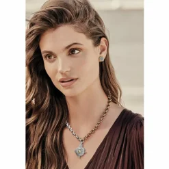 Brighton Ferrara Virtue Winged Heart Statement Necklace Silver-Gold Online