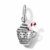Brighton Festive Mug Charm Silver-Red Hot
