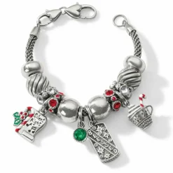 Brighton Festive Mug Charm Silver-Red Hot
