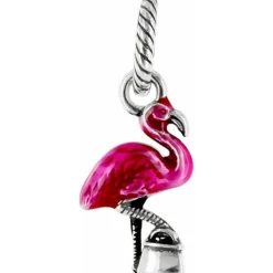 Brighton Flamingo Charm Silver-Pink Fashion