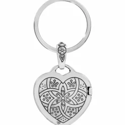 Brighton Floral Heart Key Fob Silver Best
