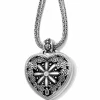 Brighton Floral Heart Locket Necklace Silver Online
