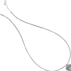 Brighton Floral Heart Locket Necklace Silver Online