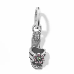 Brighton Flower Petal Shoe Charm Silver-Pink Sale
