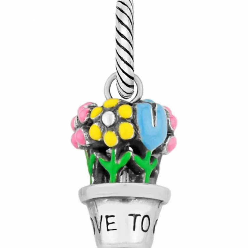 Brighton Flower Pot Charm Silver-Multi Discount