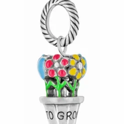 Brighton Flower Pot Charm Silver-Multi Discount